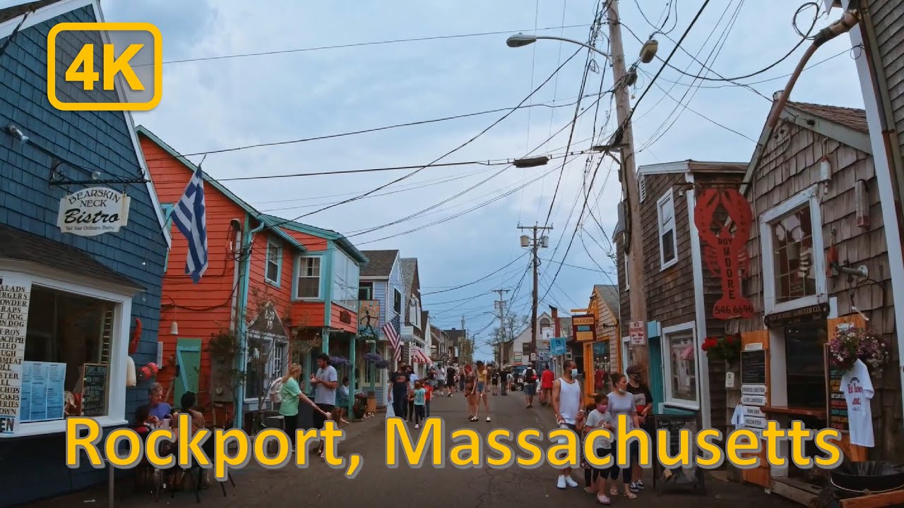 Driving in Downtown Rockport, Massachusetts - 4K60fps