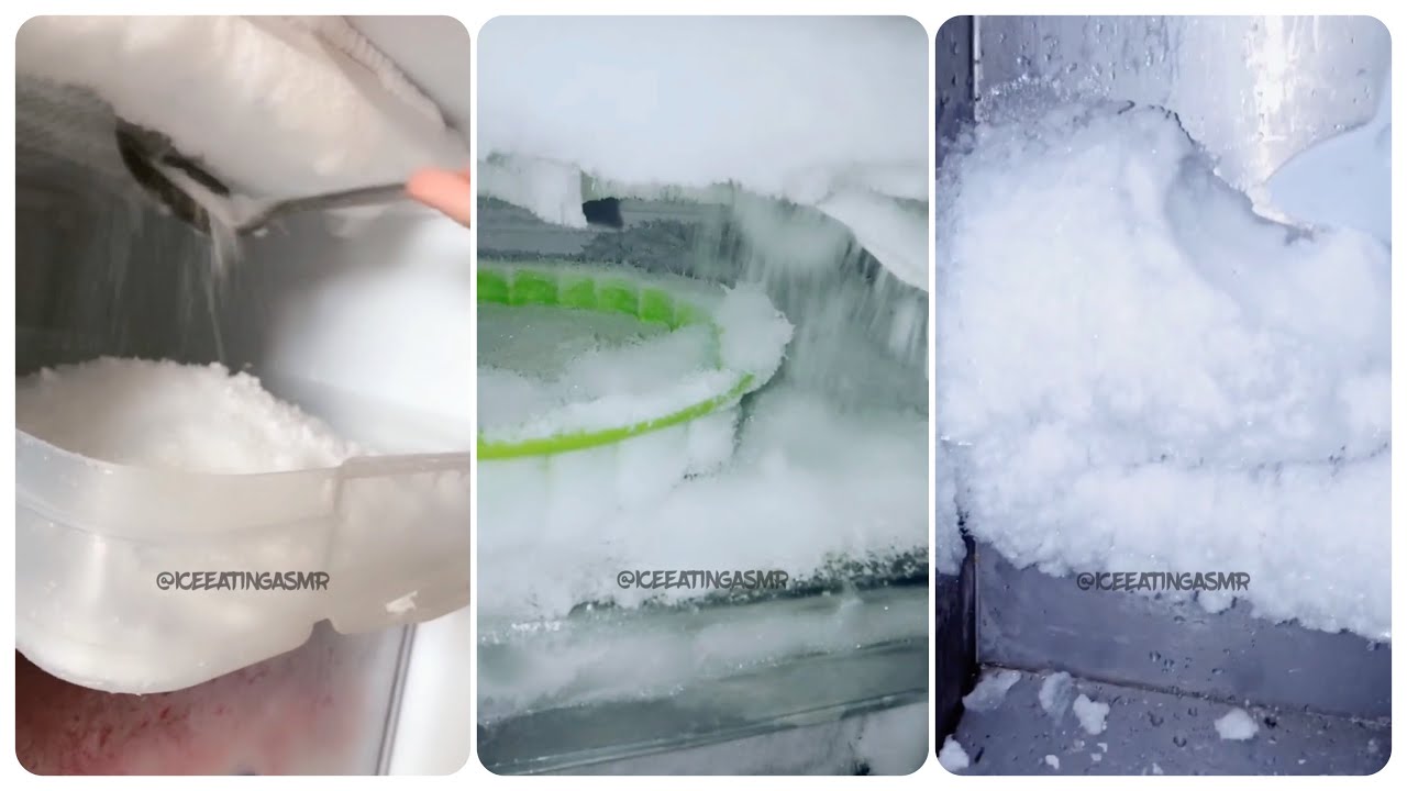 [ASMR] AWESOME ICE SCRAPING & FREEZER FROST ICE & ICE BOTTLE EATING VIDEOS ( DELİCİOUS 🤤🤍)