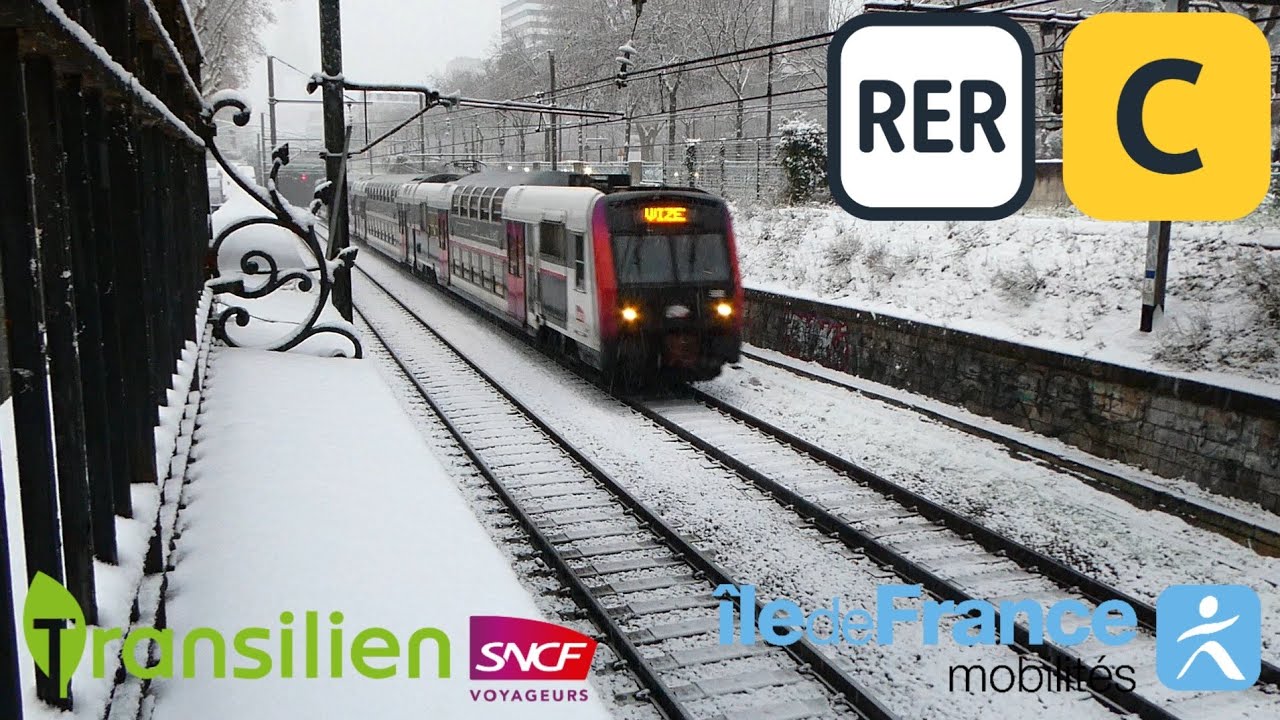 RER C sous la neige de Paris (5 janvier 2026)