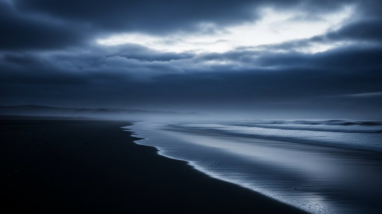 Dark Screen Ocean Waves | Dark Screen for Calm Breathing and Mental Ease with Soft Night Sea Sounds