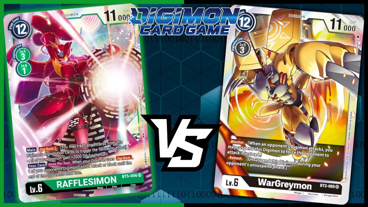 Rafflesimon Green VS Nokia Black | Digimon TCG BT5 Format