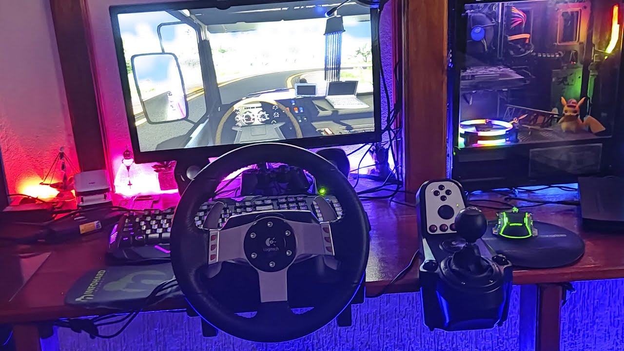 TESTEI O VOLANTE LOGITECH G27 NO EURO TRUCK SIMULATOR 2