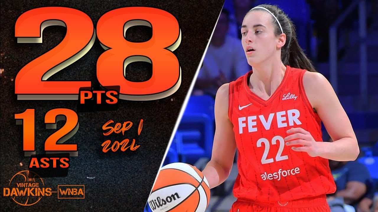Caitlin Clark Drops 28 Pts x 12 Asts vs Wings 🔥 | September 1, 2024