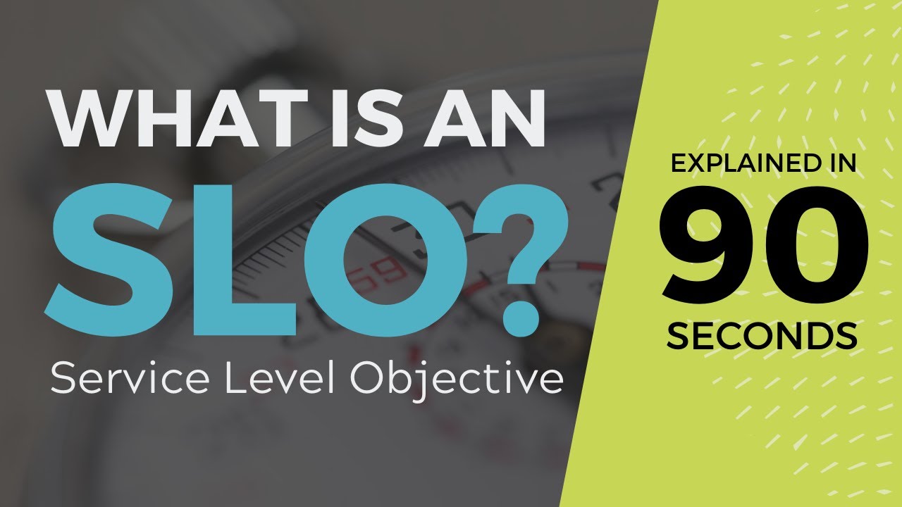 What is an SLO? Explained in 90 Seconds