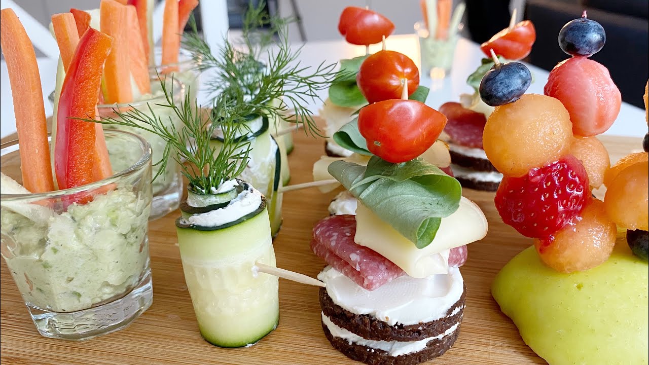 🎉4 Schnelle Party-Snacks 🎉 Leckeres FINGERFOOD selber machen f&uuml;r Silvester, Geburtstag, Buffet ...