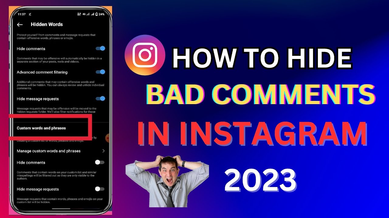 How To Hide Bad Comments on Instagram 2023| remove negative comments in instagram