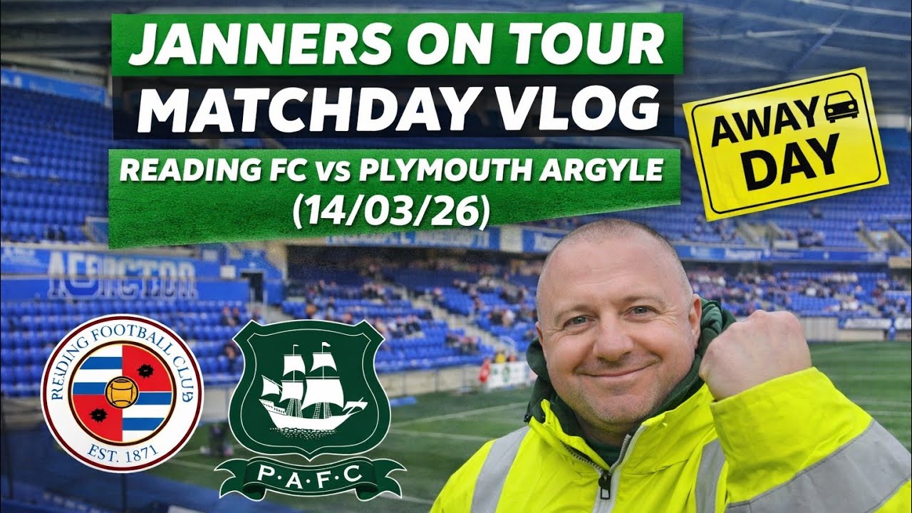 Reading FC 2-2 Plymouth Argyle (14/03/26) Away Day Vlog. Massive point away from home!