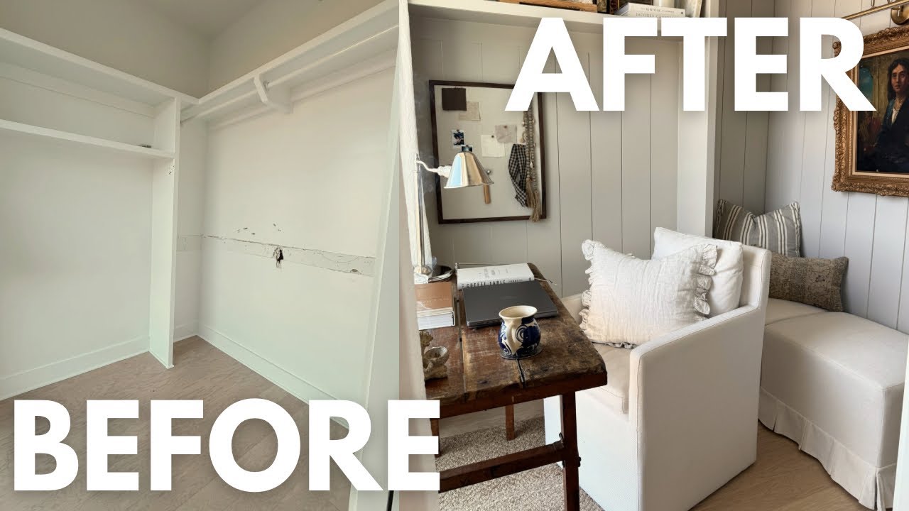 From Closet to Dream Office ✨ Cozy Walk-In Closet Makeover