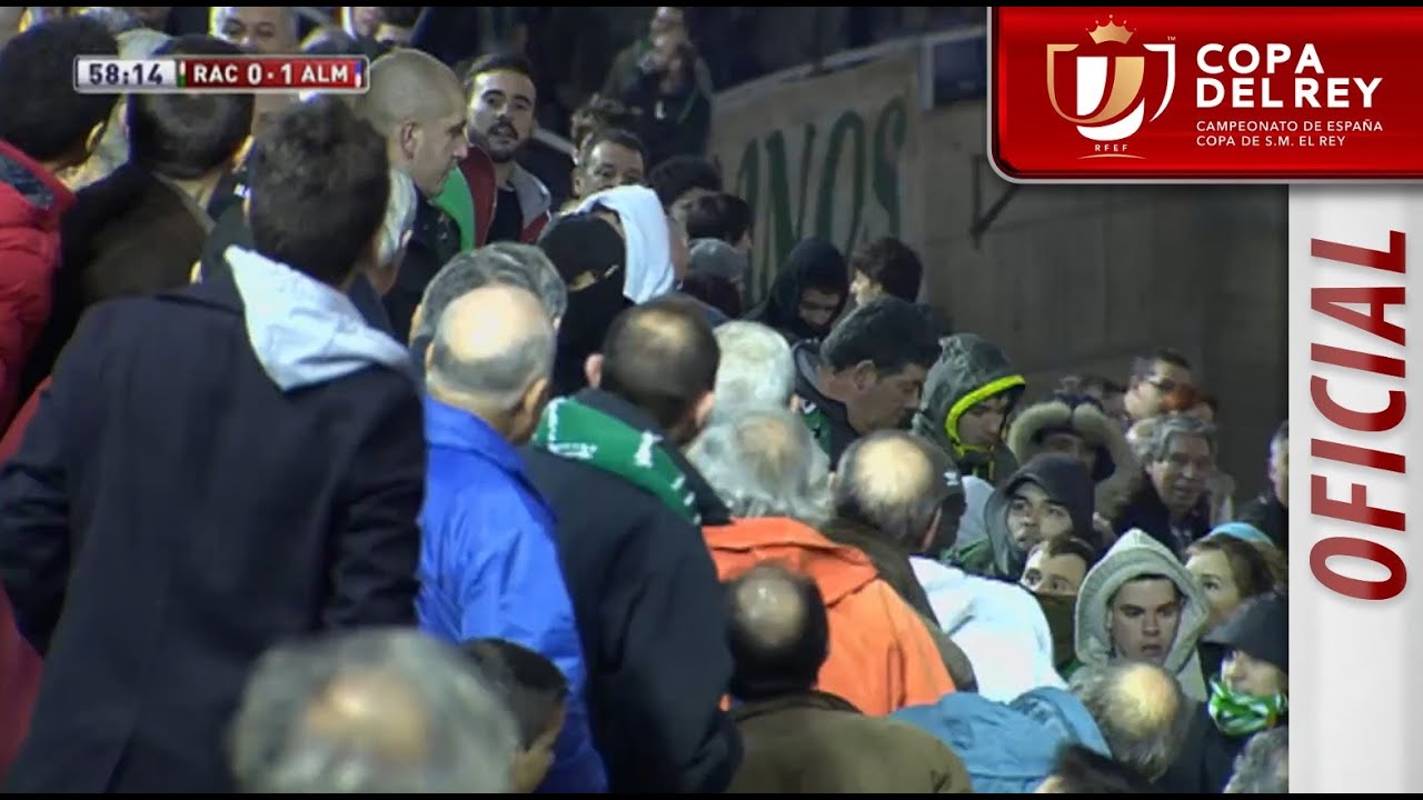 Incidentes en las gradas del Racing - UD Almería