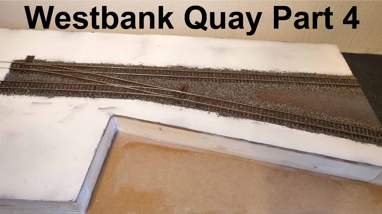 WestBank Quay part 4 - Finishing the concrete hardstanding, Ballasting the tracks.