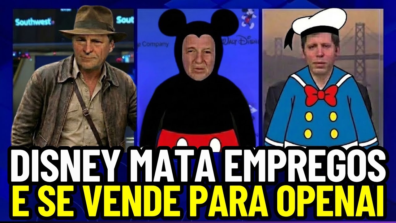 DISNEY CONTRA HUMANOS! ACORDO DE 1 BILHÃO EM INTELIGÊNCIA ARTIFICIAL COM A OPENAI