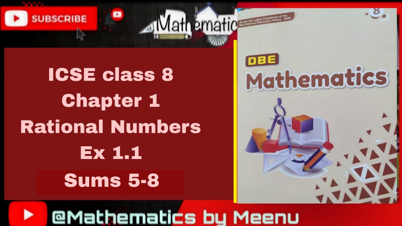 Математика DBE, 8 класс, глава 1, рациональные числа, упражнение 1.1, суммы 5-8