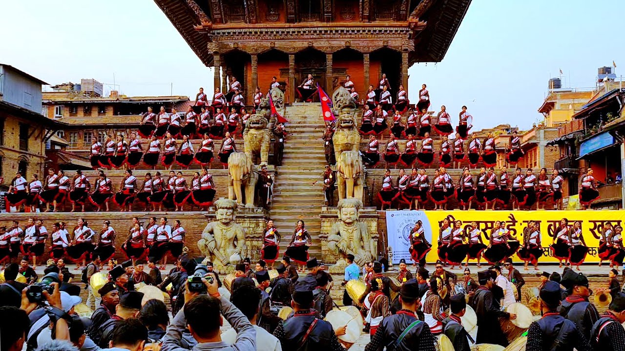 100+ Beautiful Newar Dancers | 100+ Dhime | Bhaktapur | Experience  Dhime like never before | 2080 |