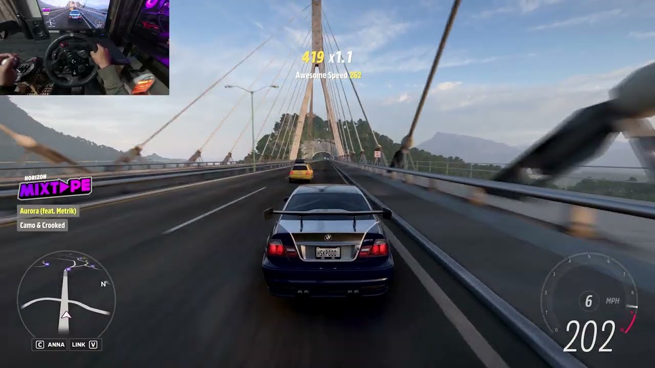 Driving the NFS Most Wanted BMW M3 GTR from Night to Morning 🌙🌅 | Forza Horizon 5 | Logitech G923