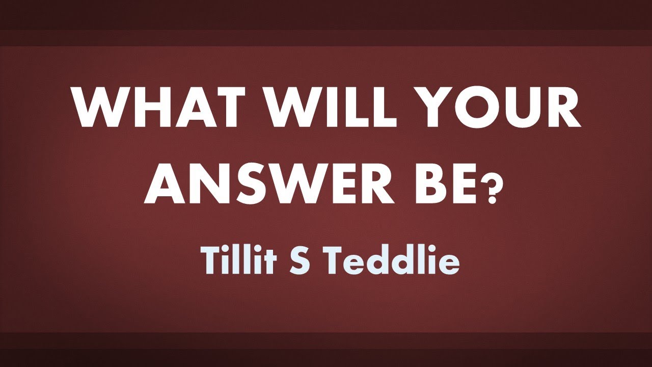 What Will Your Answer Be - acapella hymn with lyrics