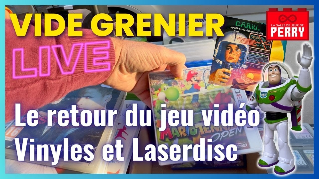 #152 - VIDE GRENIER LIVE - Beaucoup de jeux video, vinyles et une pépite en Laserdisc 📀🎮🎸