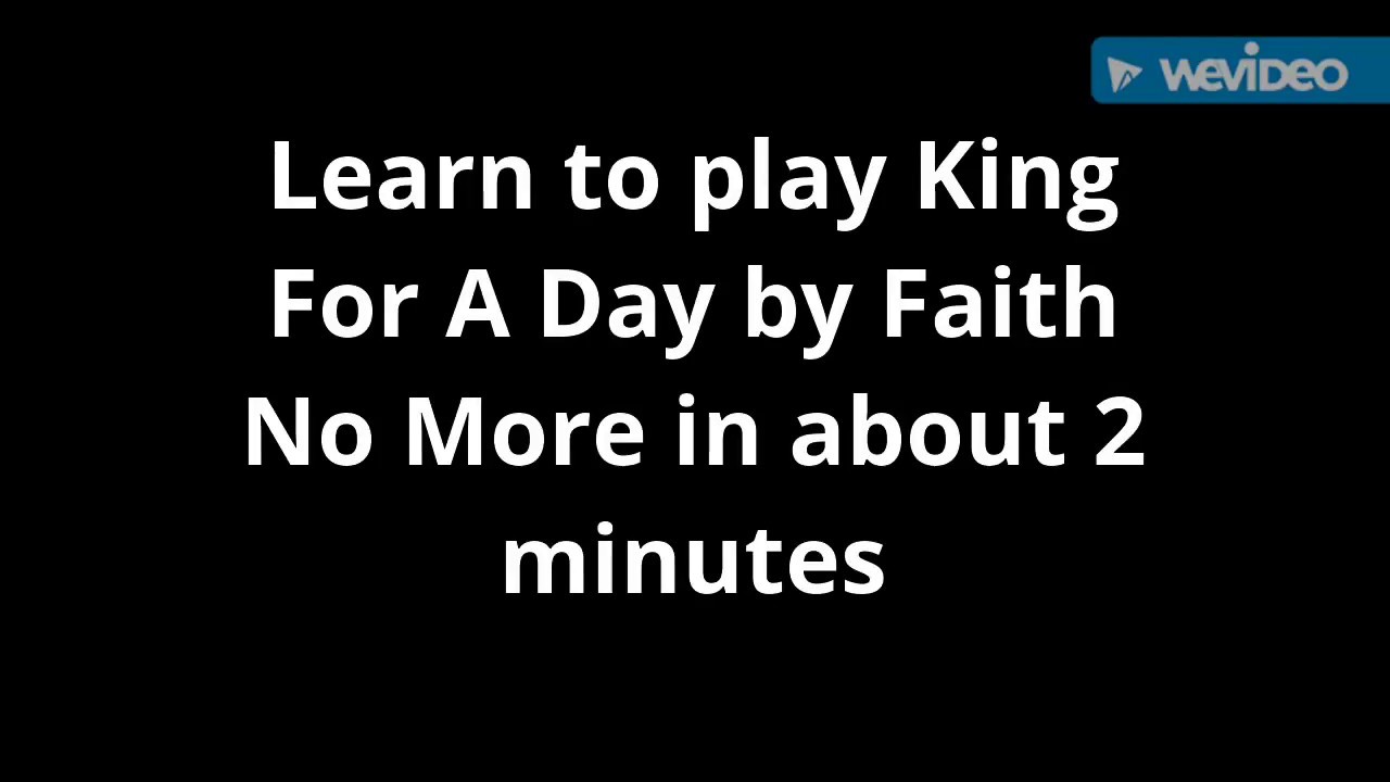 How to play King For A Day by Faith No More on guitar in about 2 minutes