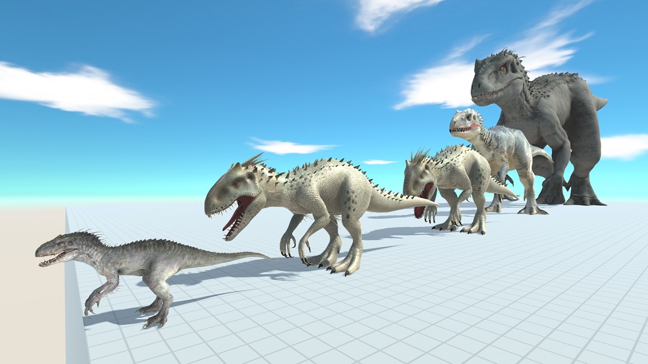 Reptiles, Giant Insects & Mammals vs Indominus Rex - Level by Level in ARBS