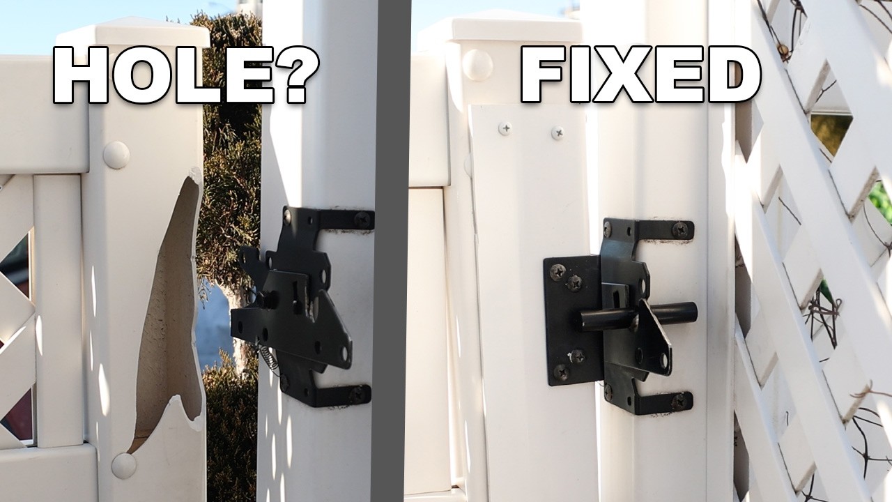 Vinyl Fence Gate Repair – Hole in Gate | Real Service Call