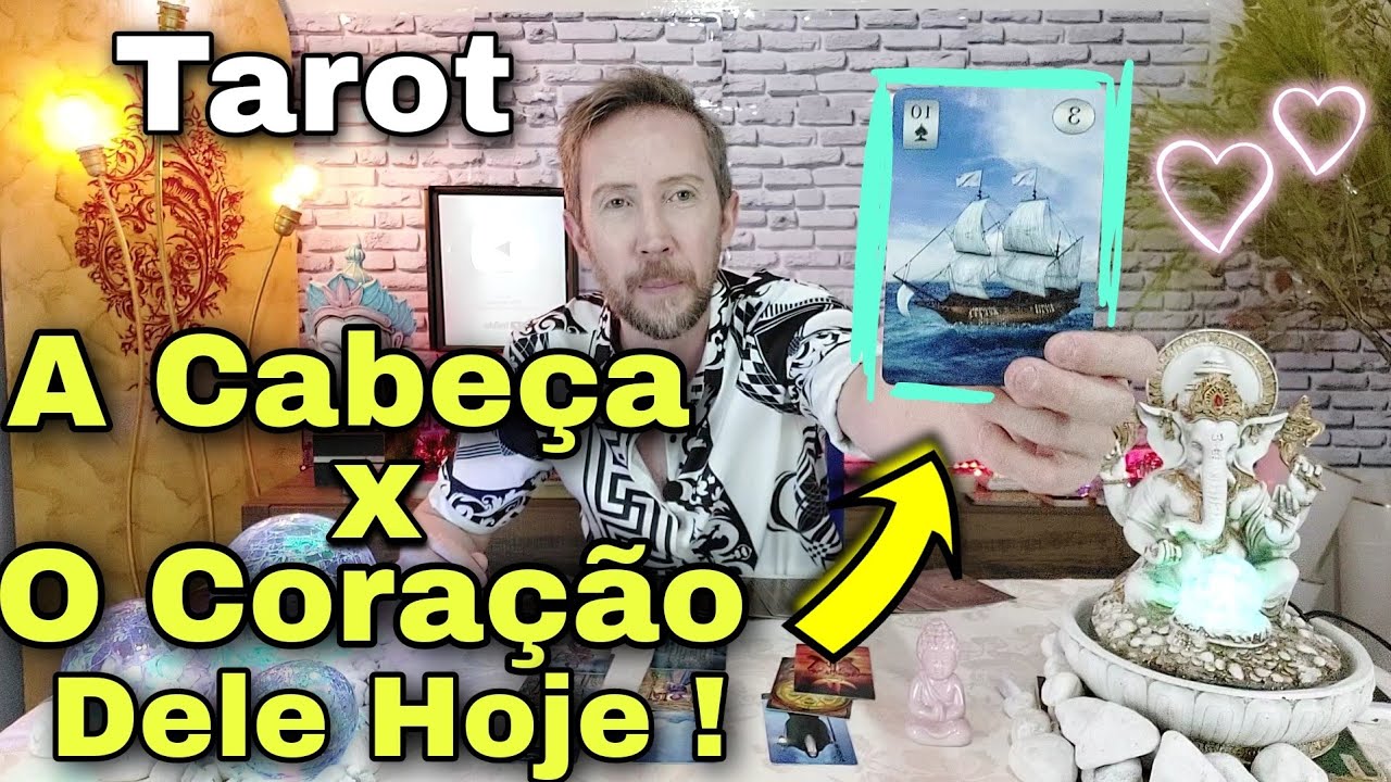 A cabeça e o coração dele hoje! O que ele pensa e sente por você hoje!Como ele esta em relaçao a mim