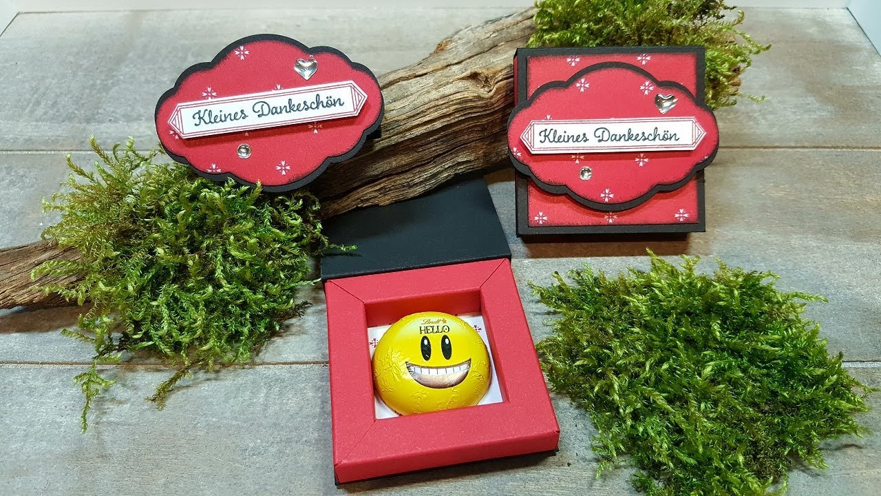 Anleitung: Kleine Shadow-Box für ein kleines Schoki mit Produkten von Stampin'Up!