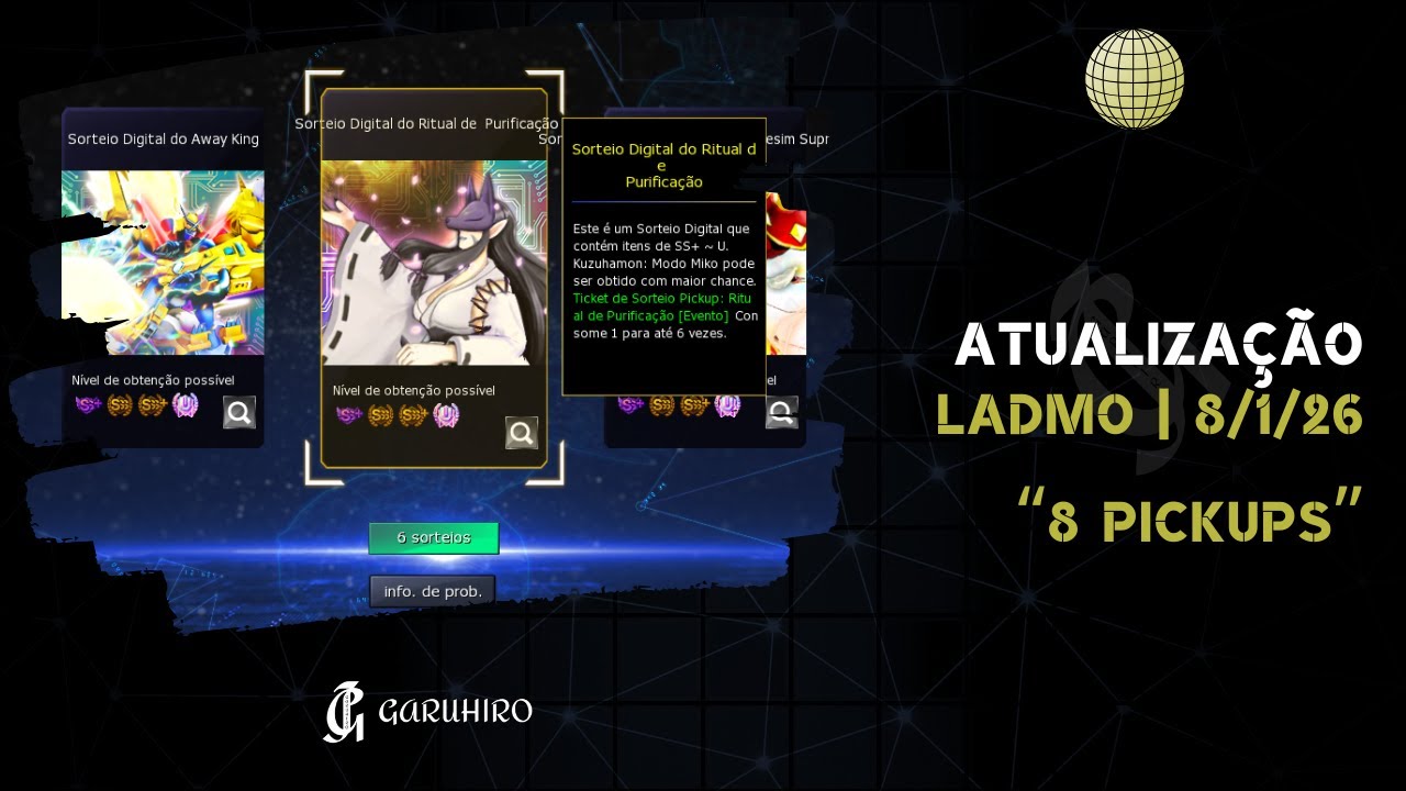 ATT. LADMO - 8/1/26 | 800 CROWNS = 8 PICKUPS (DEU BOM?)
