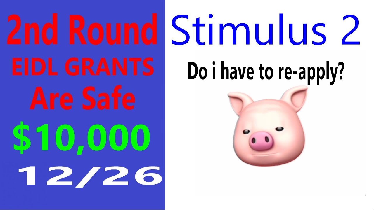 🤑2nd round eidl grant🤑 stimulus update 12/26/2020 🤑  APPLYING for it