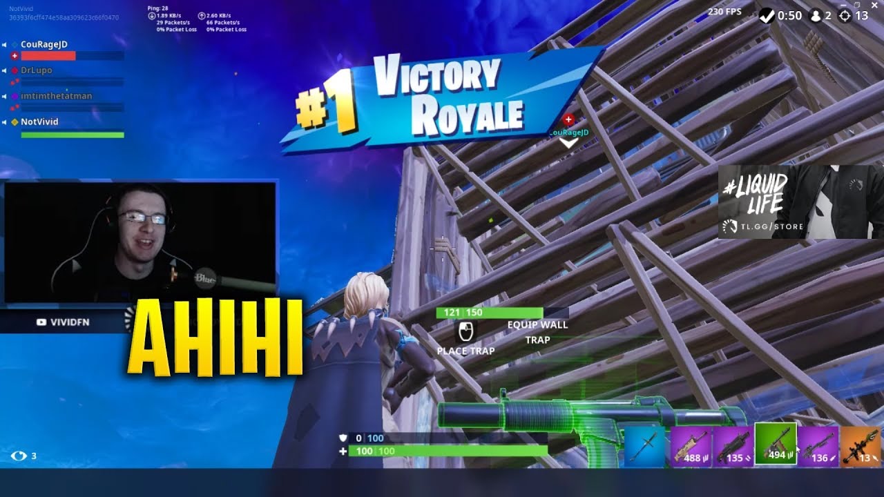 Liquid Notvivid Top 13 Kill | Fortnite Funny WTF Moments