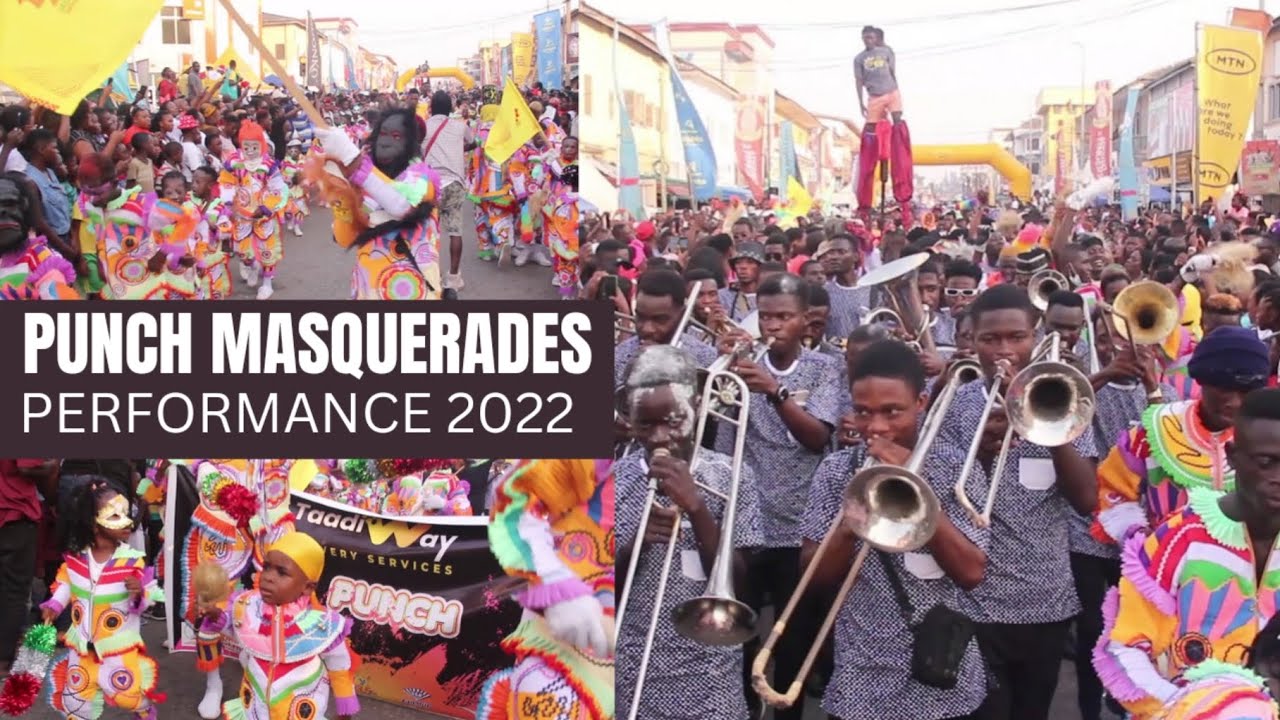 WESTSIDE CARNIVAL 2022 IN TAKORADI: PUNCH MASQUERADES CLUB DAY ONE PERFORMANCE