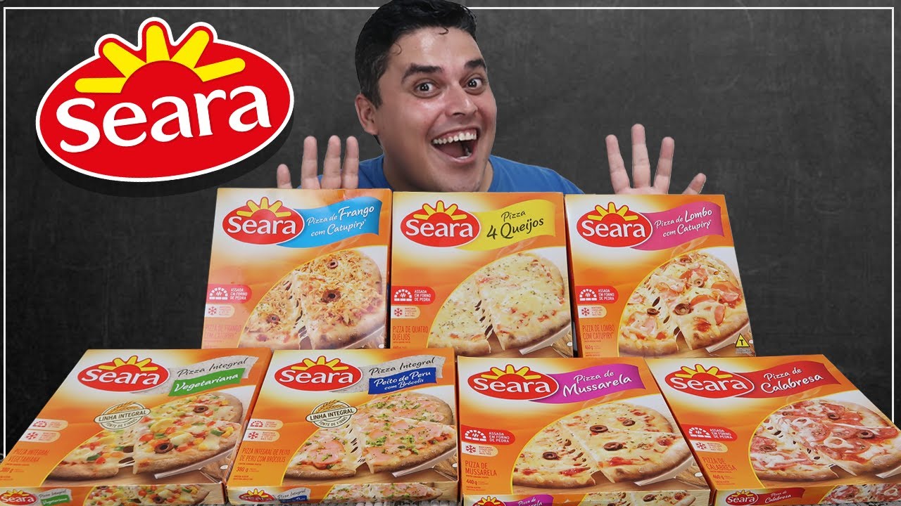 PIZZA CONGELADA SEARA - Lombo e Catupiry, Vegetariana, Calabresa, 4 queijos e Outros