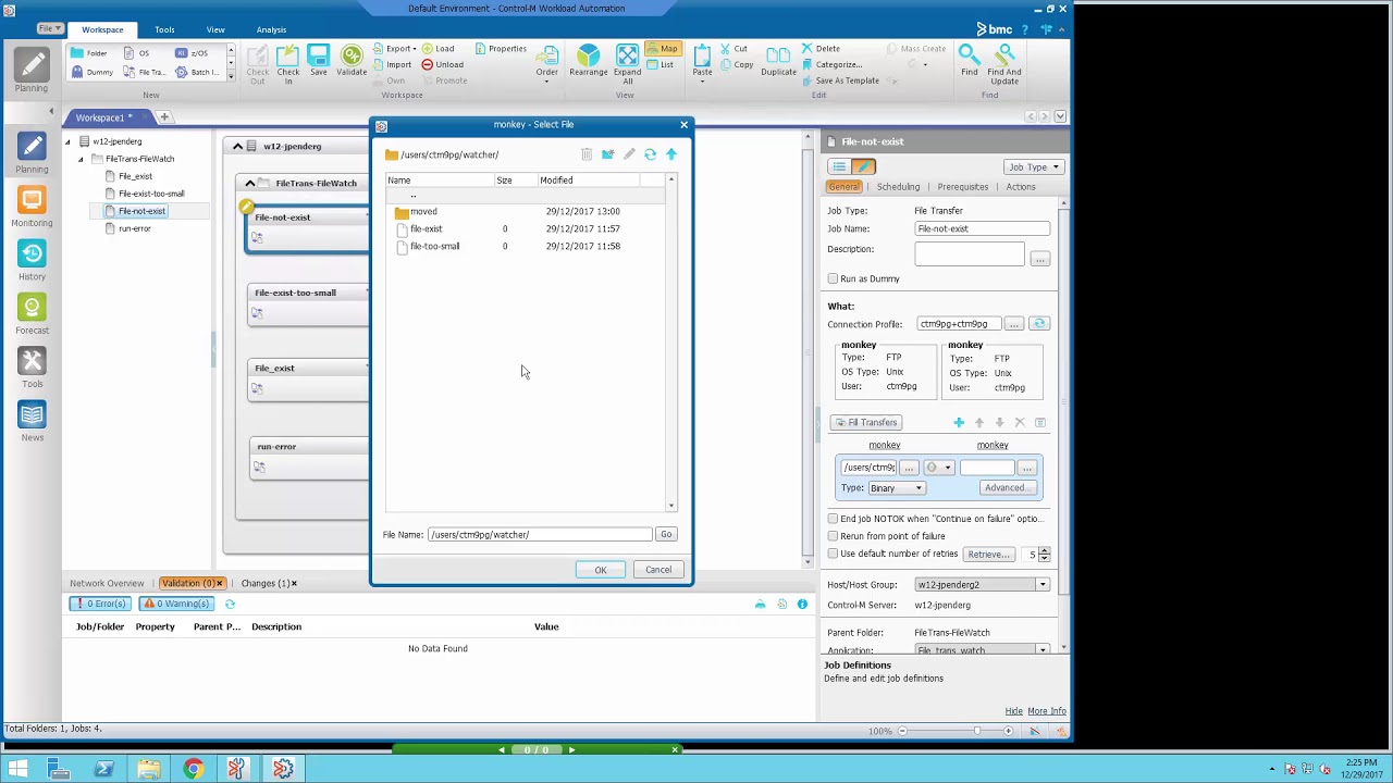 Как использовать Control-M MFT Filewatcher