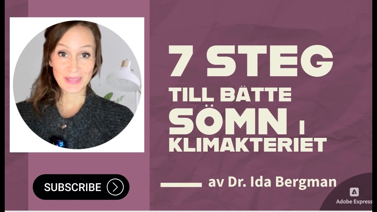 7 steg till en bättre sömn i klimakteriet