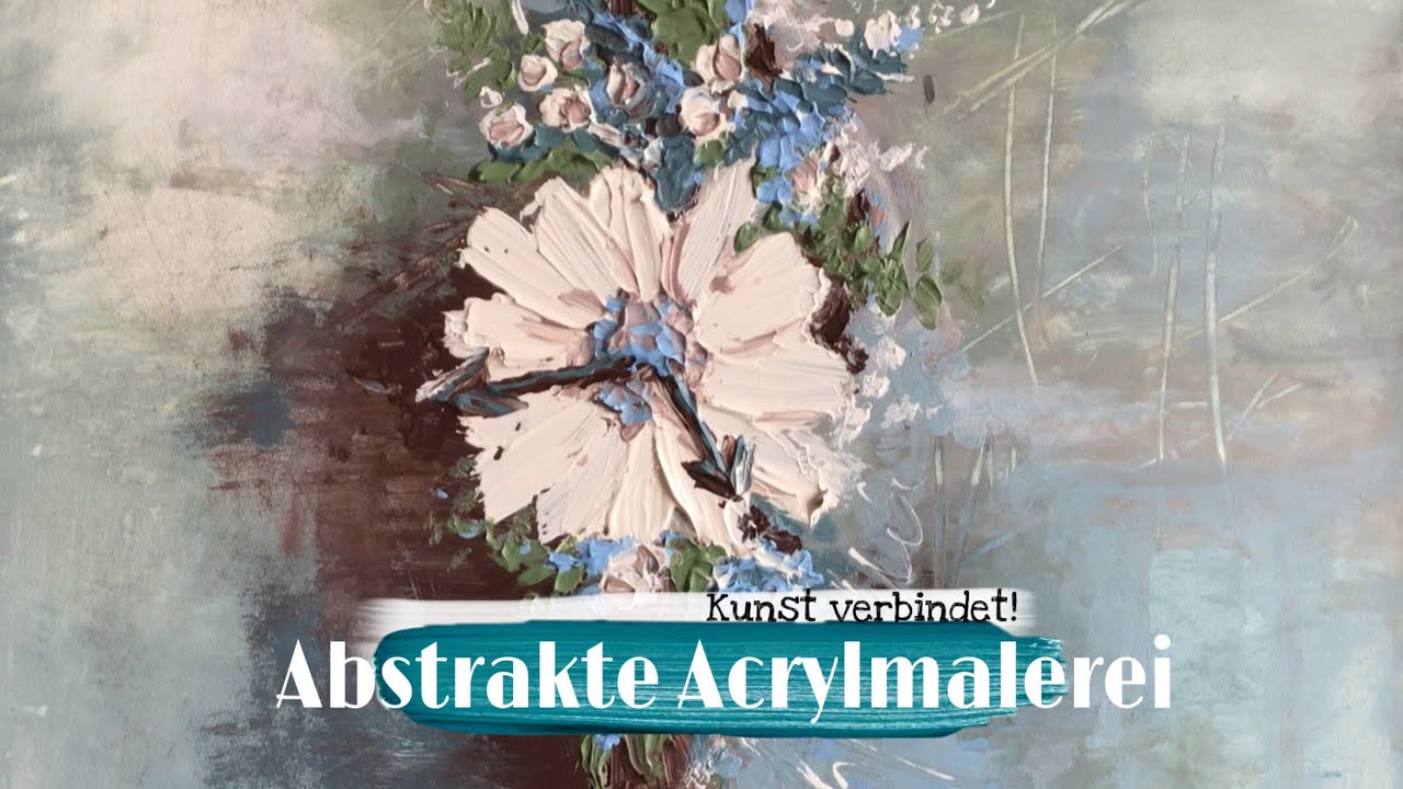 Abstrakte Acrylmalerei, Impasto, Mischtechnik, Timelapse Video