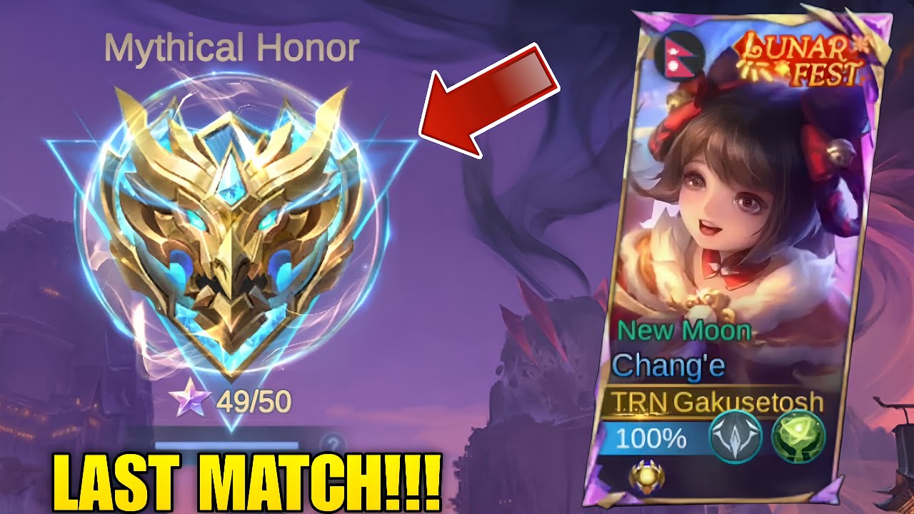 CHANG'E LAST MATCH TO MYTHICAL GLORY🔥//FULL GAMEPLAY UNCUT//WIN OR LOSE??