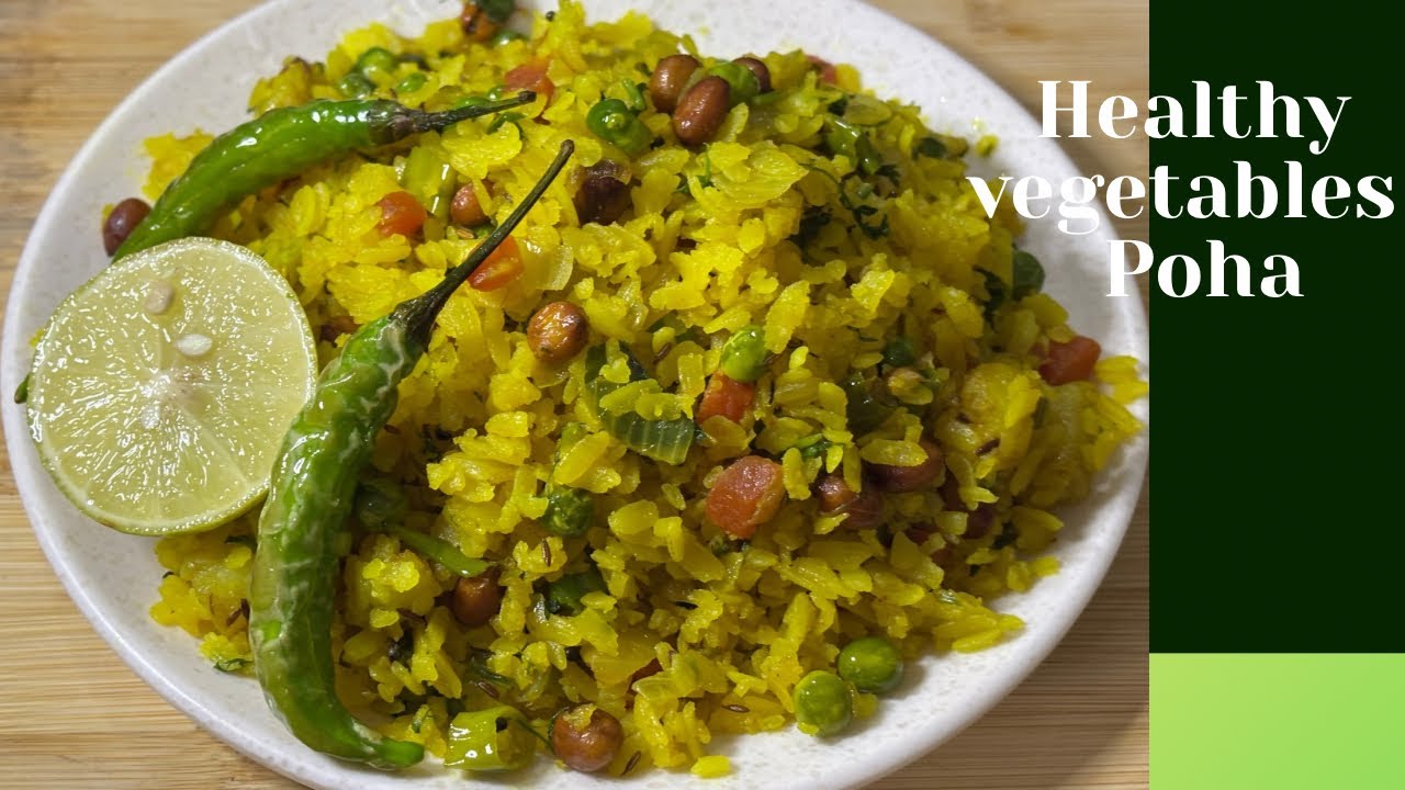Healthy Vegetable Poha Recipe | झटपट हेल्दी नाश्ता | Easy Breakfast | Varsha’s Kitchen