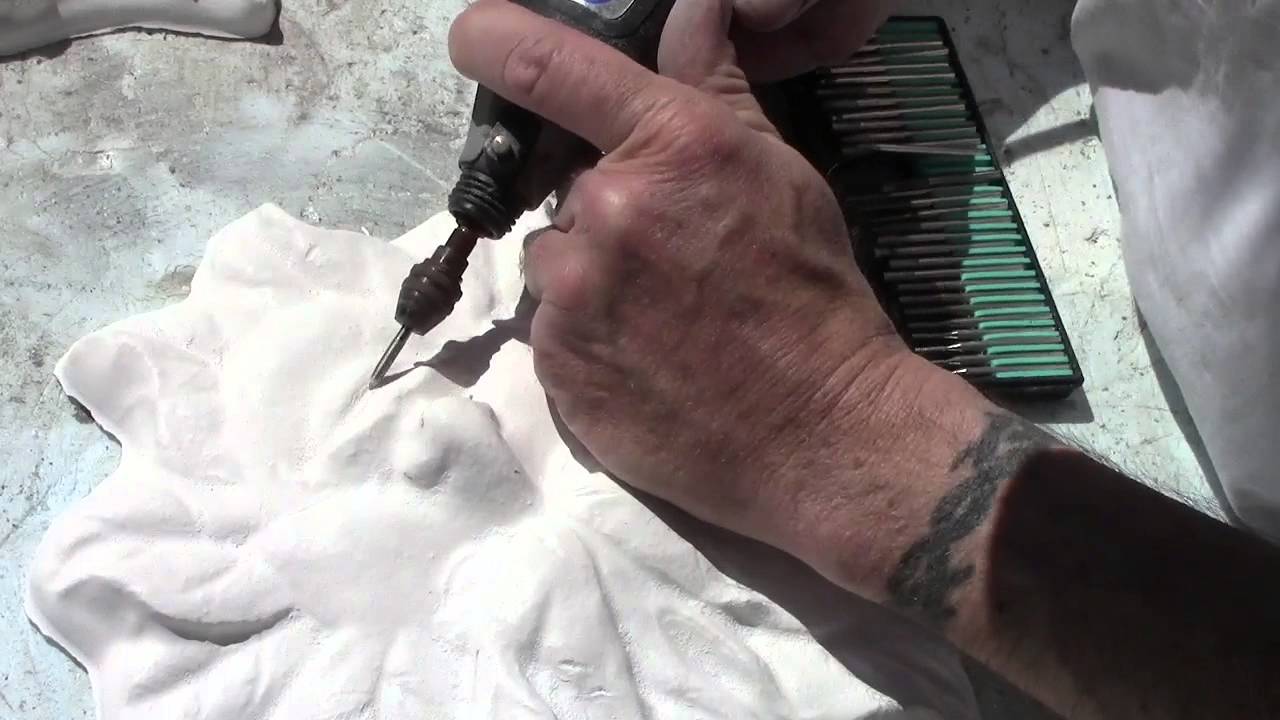 Carving Plaster with a Dremel rotary tool