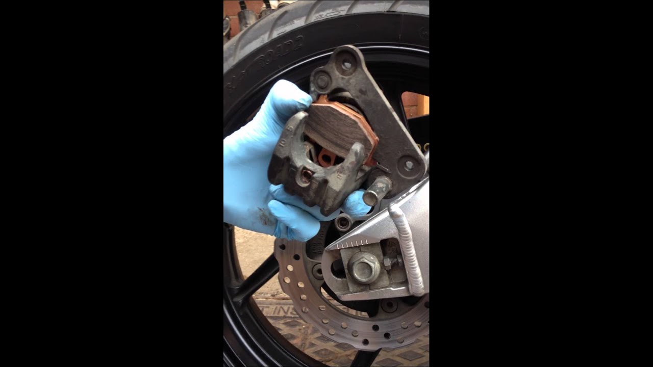 How to change the rear brake pads on a Kawasaki Versys 650, ER6