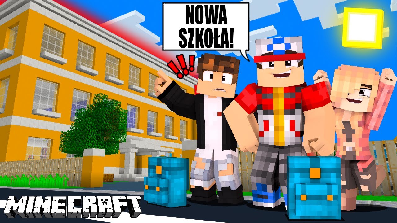 📚🚌IDZIEMY DO NOWEJ SZKOŁY?! (wielki przypał) - MINECRAFT RODZINKA