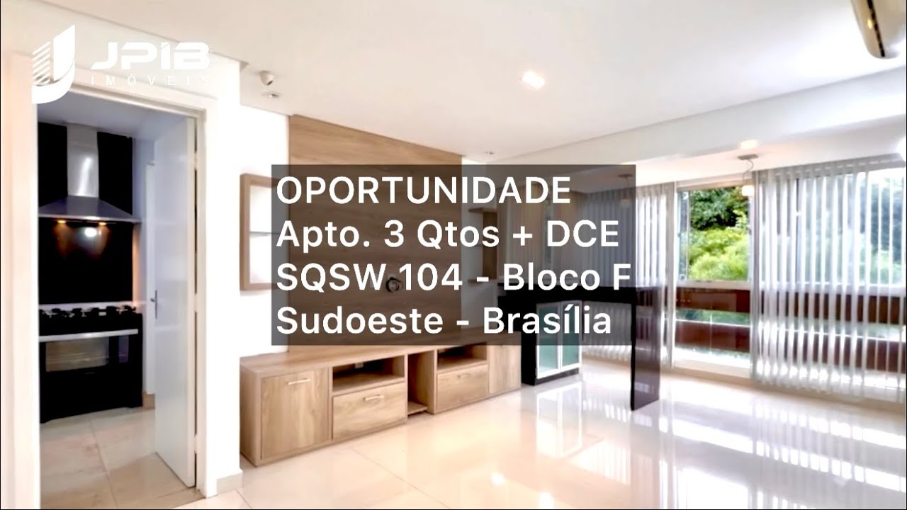 SQSW 104, Bloco F Sudoeste - Apartamento 3 qtos. 1 Ste, Reformado Lazer Completo