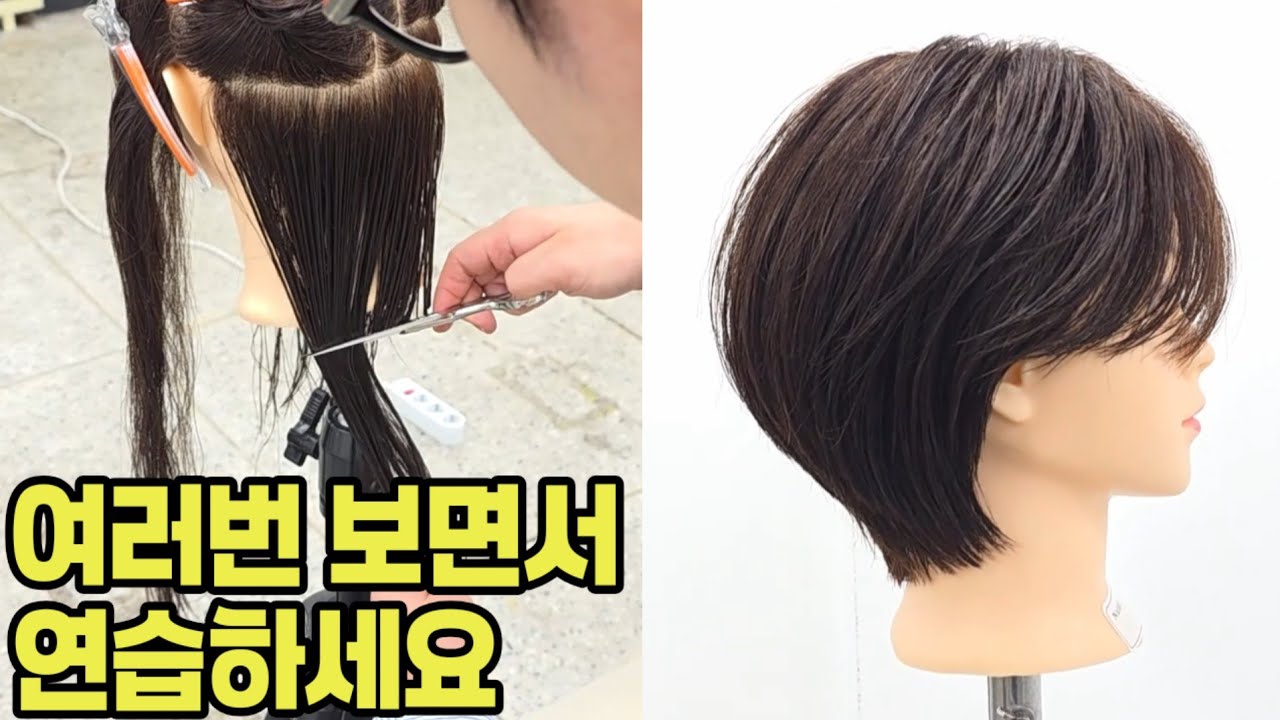 긴머리에서 여자 숏컷 자르는법 총정리편(이 부분을 조심하세요)