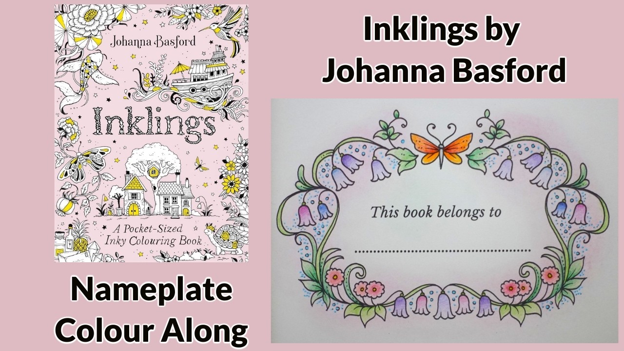 Inklings by Johanna Basford - Name Plate Color Along (This book belongs to)