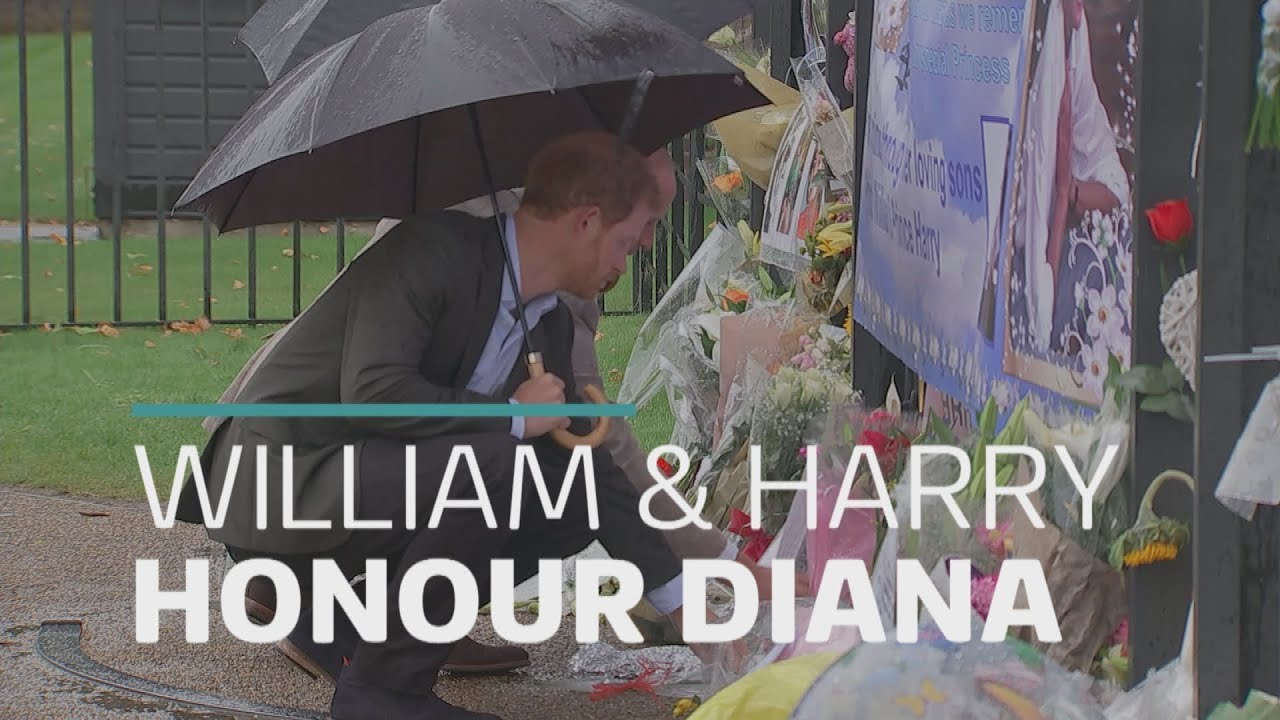 William and Harry honour their late mother Diana