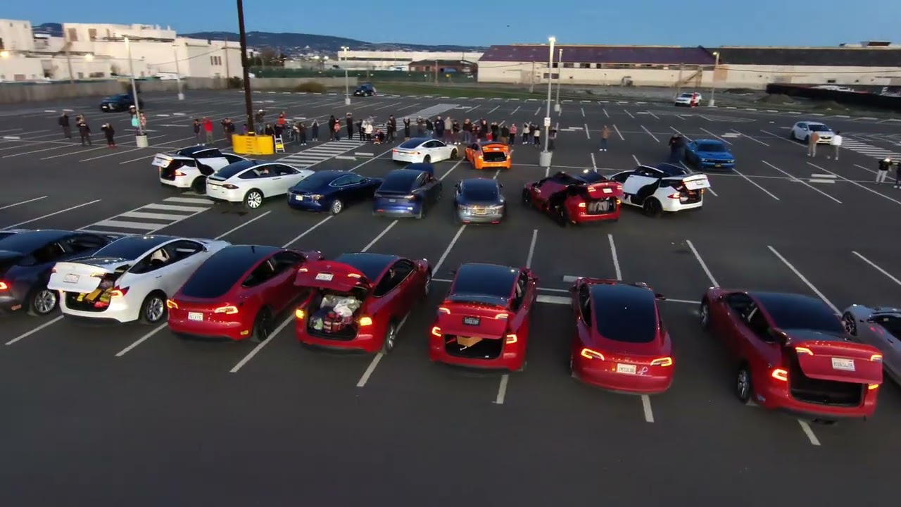 Tesla Owners East Bay - Carol of the Bells - Lightshow - Moving