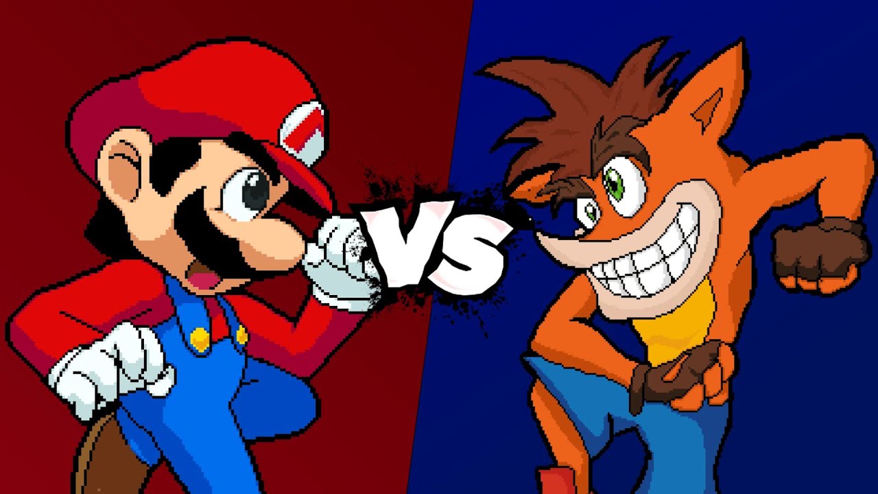 MUGEN Battle - Mario vs Crash Bandicoot