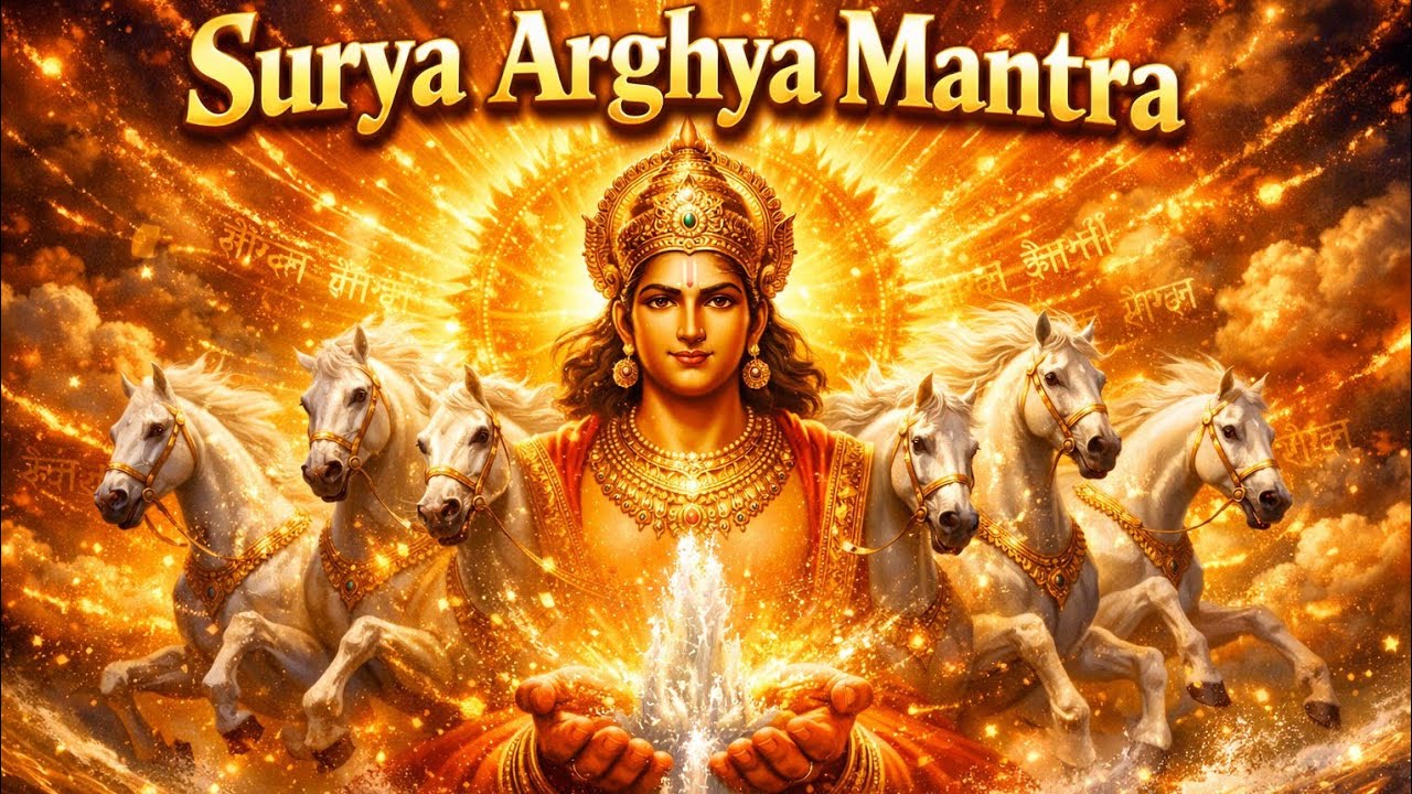 Surya Arghya Mantra 🌞 | Japakusuma Sankasham | Powerful Morning Mantra for Health & Success