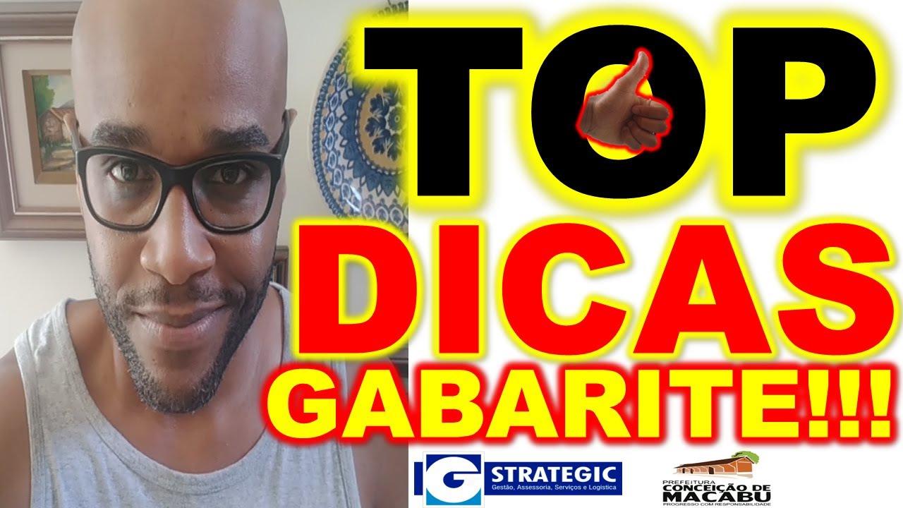 Concurso Prefeitura Municipal de Concei&ccedil;&atilde;o de Macabu #RJ GABARITE TOP DICAS IN&Eacute;DITAS BANCA #GUALIMP