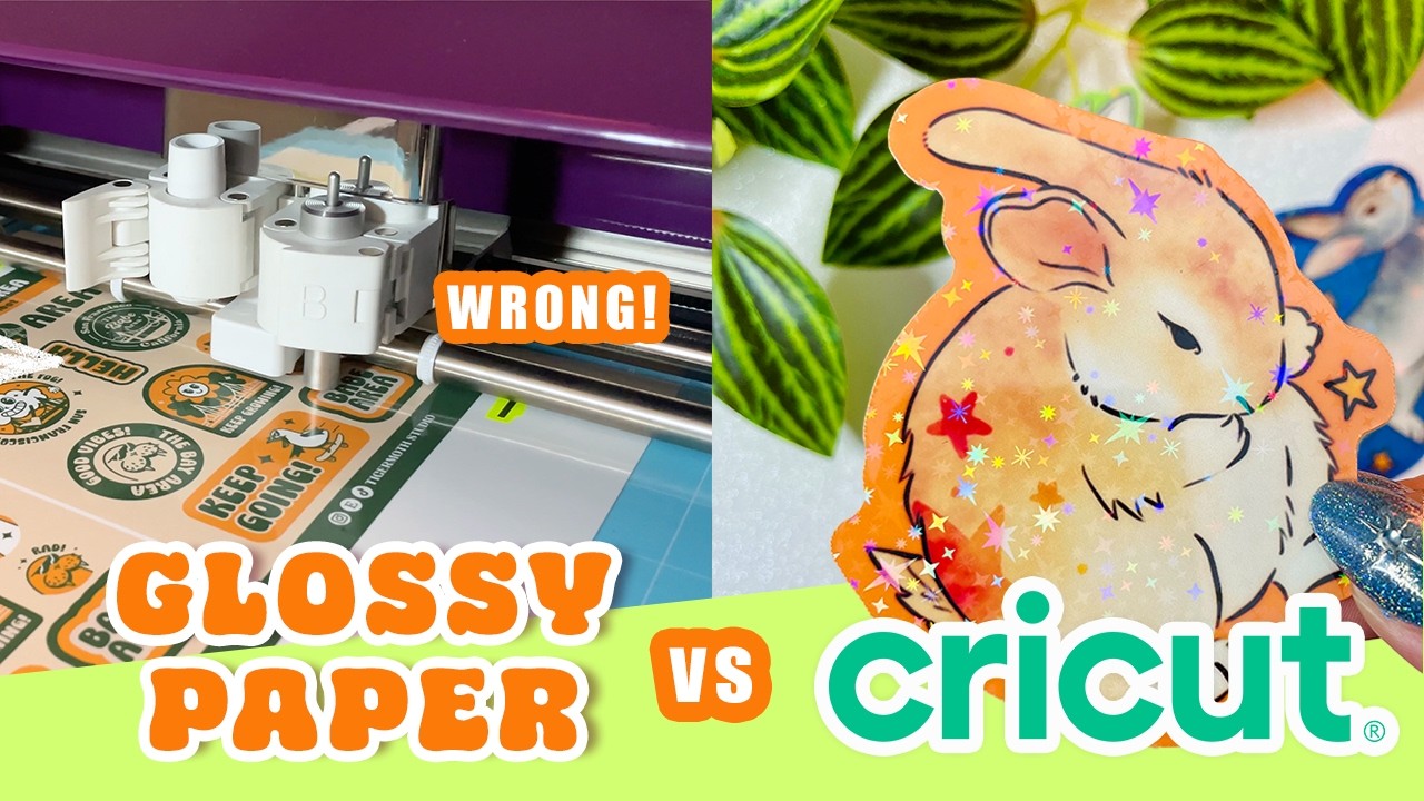 Struggling with your Cricut? Watch this l Glossy paper vs Cricut l Bonus Hack: Holographic film