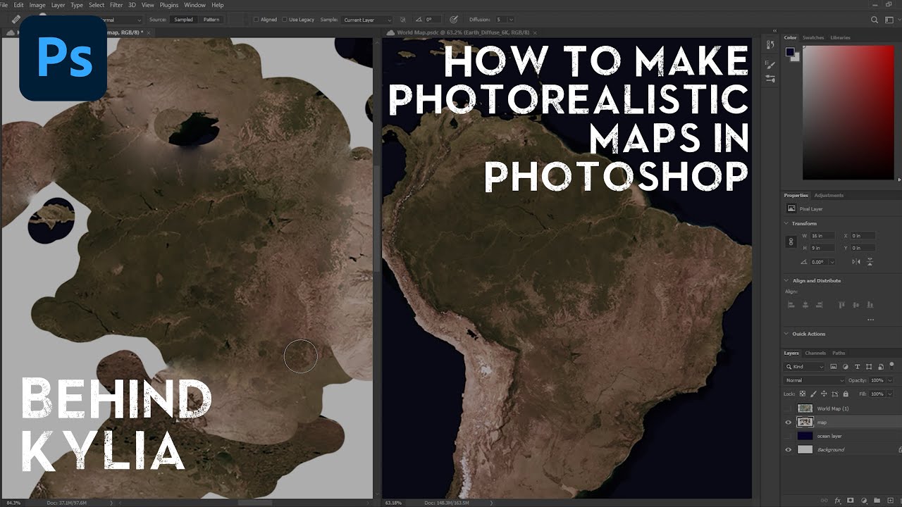 How To Make Photorealistic Maps In Photoshop - Behind Kylia