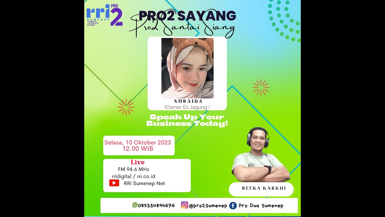 ( PRO 2 SAYANG ) Pro 2 Santai Siang || SELASA 10 OKTOBER 2023