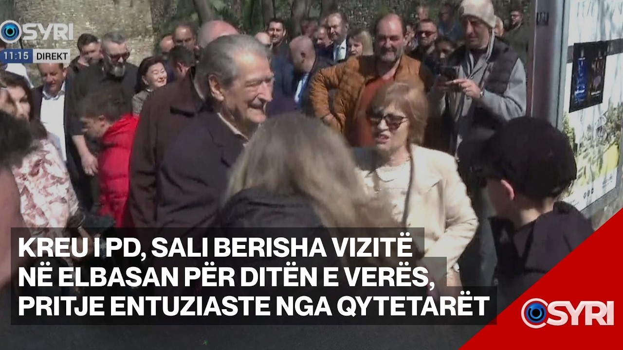 Kreu i PD, Sali Berisha vizitë në Elbasan për Ditën e Verës, pritje entuziaste nga qytetarët